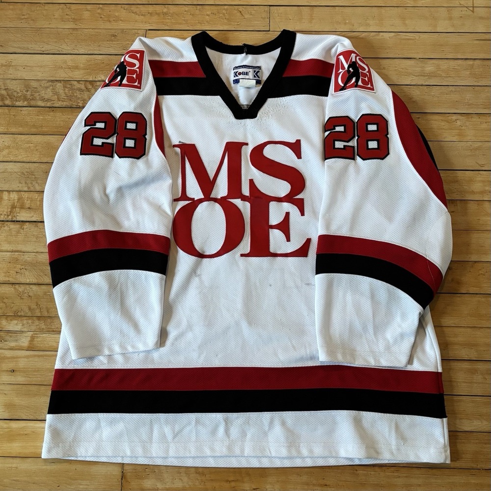 VTG MSOE Raiders Game Worn Hockey Jersey Sweater 2XL College Stitched Kobe